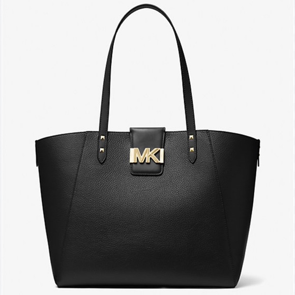 MICHAEL Michael Kors Handbags - NWT Michael Kors Karlie Pebble Embossed Leather Large Tote #30S2GCDT3L Black